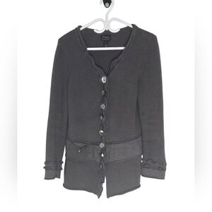 Pur Handknit Textured‎ Vintage Inspired Cozy Fall Cardigan Size M Feminine